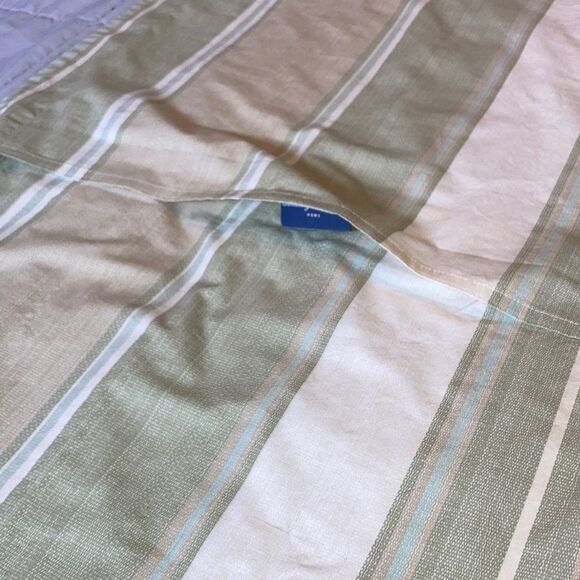 TOMMY BAHAMA Green Tan Serenity Cotton Striped King Pillow Sham 40 x 24 inches - Picture 6 of 10